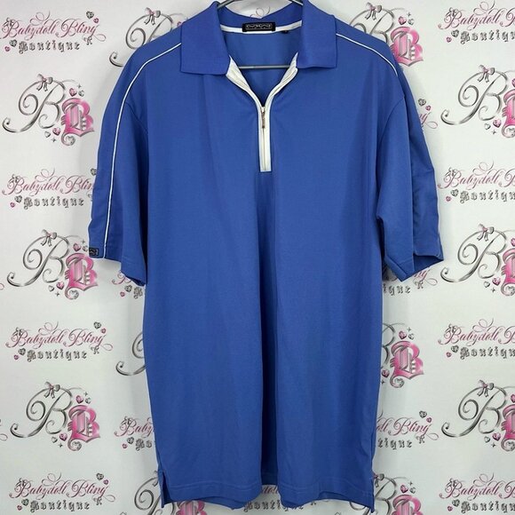 Mike weir shirt collared golf preppy Men's Classic Blue Polo Shirt - Picture 1 of 8